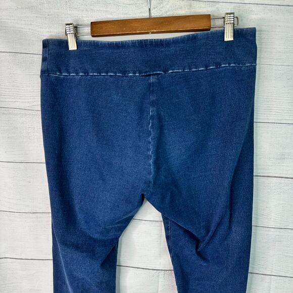 J. JILL Purejill Indigo Ankle Pull On Comfort Leggings Blue Size Medium Petite - Picture 5 of 8